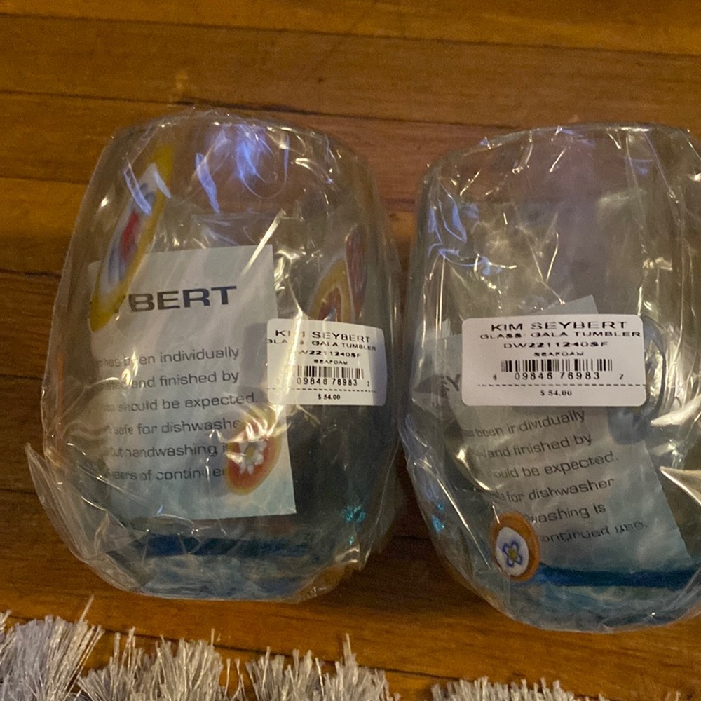Kim seybert beautiful glasses blue -2
